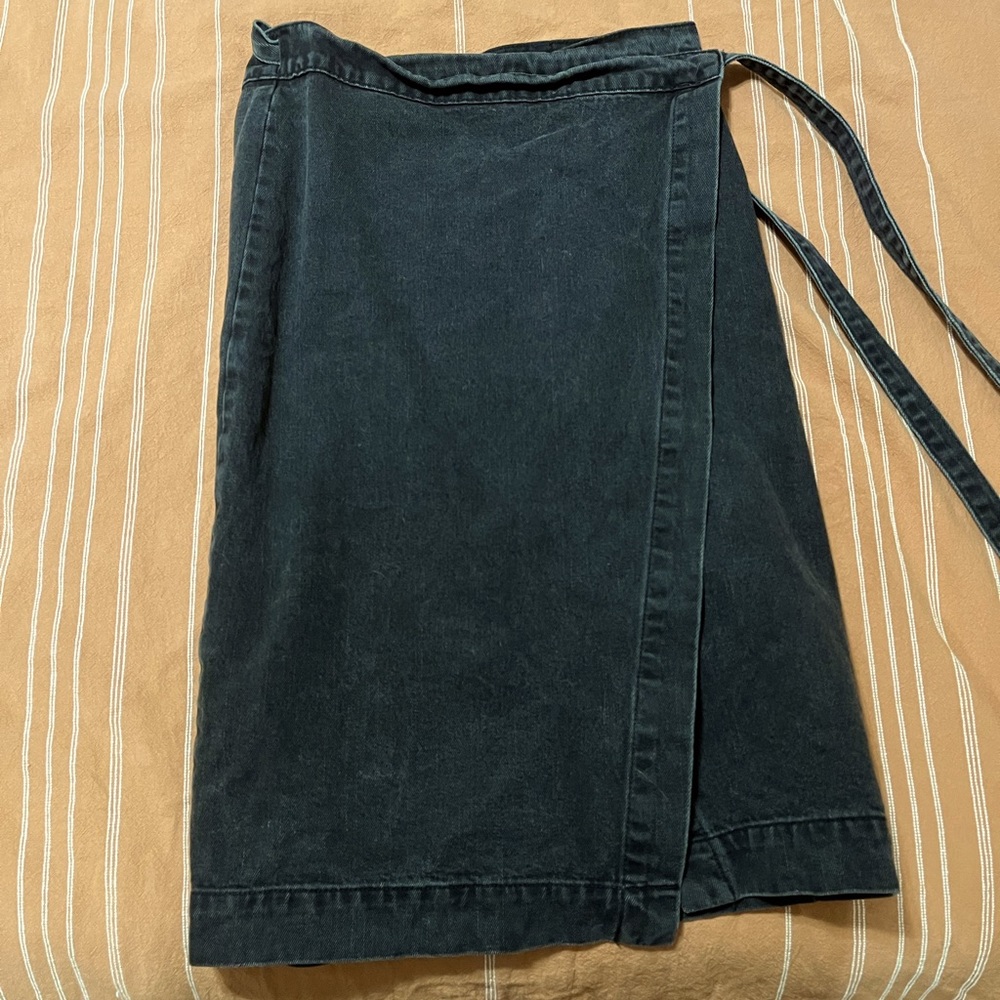 Madewell denim wrap skirt